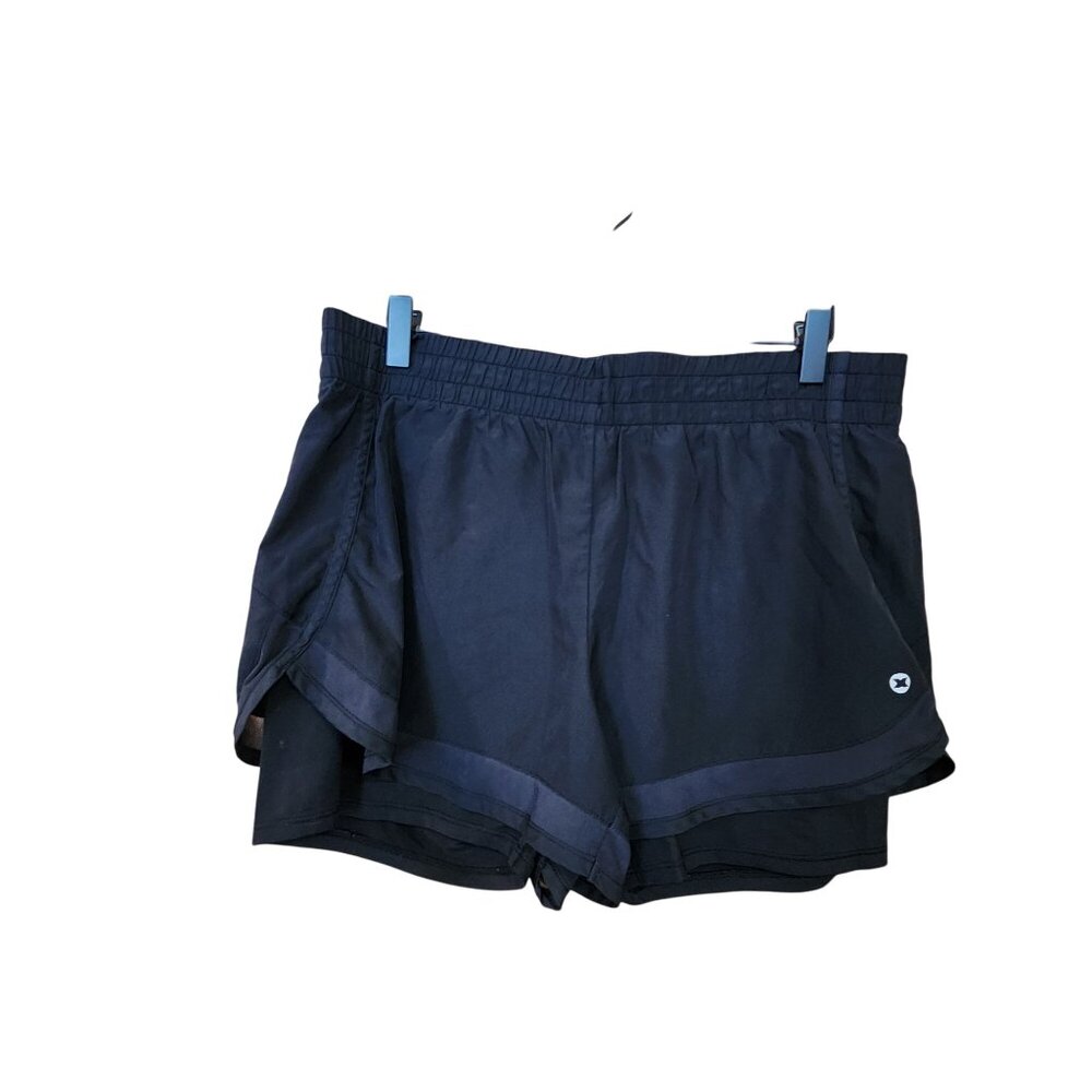 RBX Womens Black Athletic Running Shorts L